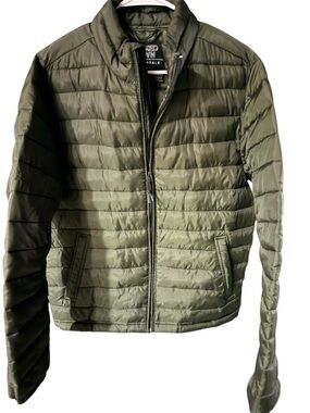 Aeropostale Men's Olive Quilted Down Puffer Jacket SZ. S NWOT